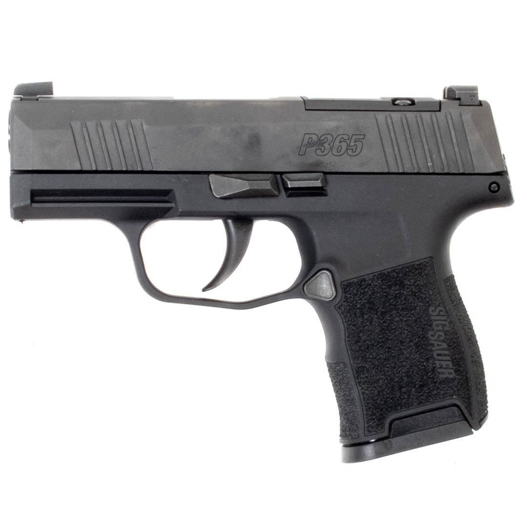 SIG SAUER P365 certified used pistol angled view with night sights
